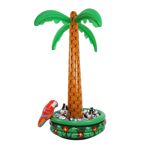 Aufblasbarer Palmenkühler mit Palmen | Partydekoration für Veranstaltungen mit Hawaii-Thematik | wasserdichte Dekoration mit Palmenballons, Getränkehalter von GEDOX