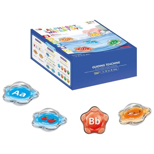 Duschspielzeug für Kleinkinder, Wasserspielzeug für Kinder, Badewannenspielzeug für Kleinkinder in Seesternform, Alphabet-Lernspielzeug, interaktives Spielzeug von GEDOX