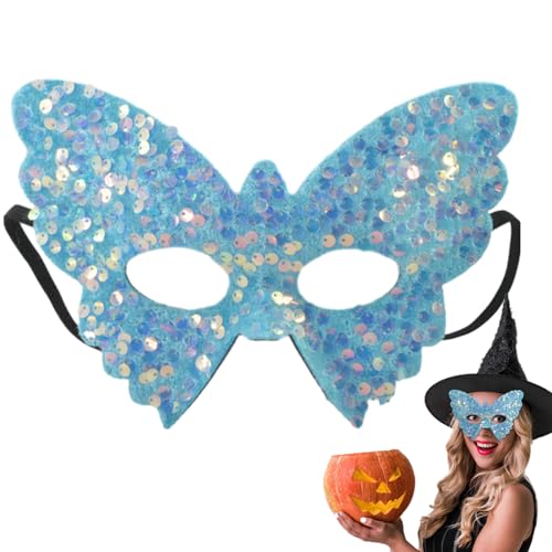 GEDOX Halbgesichtsabdeckung für Gesichtsmaske, Schmetterlings-Gesichtsabdeckung mit glitzernden Pailletten, für Damen, Mädchen, Cosplay, Show von GEDOX