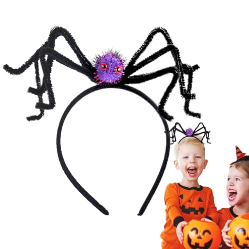 GEDOX Halloween-Spinnen-Haarreif, Spinnen-Kopfschmuck – Halloween-Kopf | gruseliger Kopfschmuck für kreative Leistungen, gruseliges Stirnband für Kostüme und Halloween von GEDOX