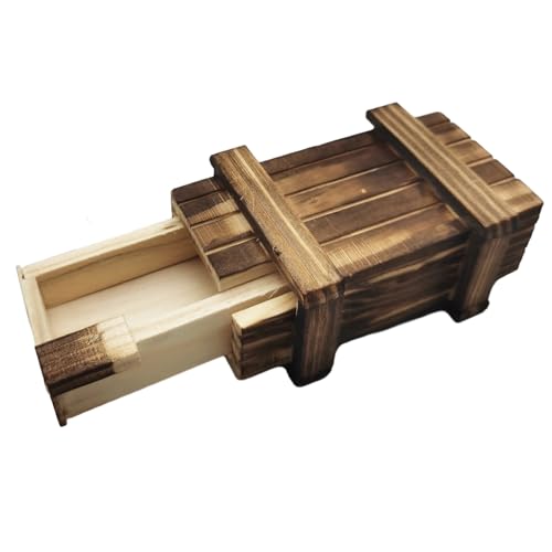 Geheimes Holzkästchen, Puzzle-Geschenkbox, geheime Puzzle-Box, Verriegelungsbox, Puzzle-Safe, Feinmotorikspielzeug, Puzzlepuzzle mit Geheimfächern, Holzbox, T von GEDOX