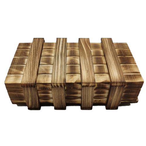 Geheimes Holzkästchen, Puzzle-Geschenkbox, geheime Puzzle-Box, Verriegelungsbox, Puzzle-Safe, Feinmotorikspielzeug, Puzzlepuzzle mit Geheimfächern, Holzbox, T von GEDOX