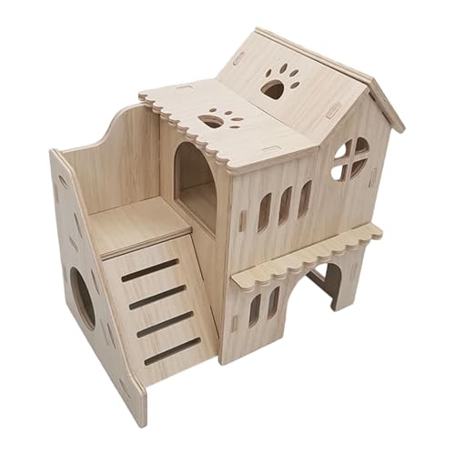 Hamsterhaus mit Leiter zum Aufsteigen, Labyrinthhaus für Hamster, Spielhütte für Haustiere, versteckter Raum mit Leiter, großes Laberi-Kletterspielzeug von GEDOX