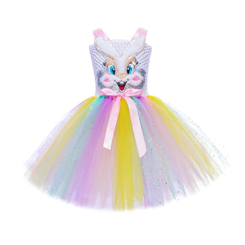 Kostüm-Set mit Hasenohren, Partykleid für Mädchen, mit Haarreif und Hasenohren, Osterkleid für Kinder, Kostümset von GEDOX