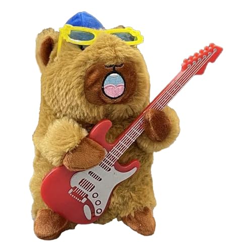 Niedliches Plüschtier | elektrisches Aufnahmetier | Plüschtier | Aufnahmetier, niedliche Plüschpuppe, kleines Spielzeugkissen mit Gitarre von GEDOX