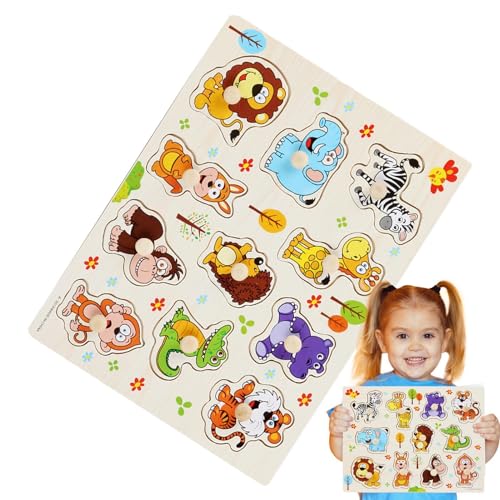 Perlen-Puzzle, Steckpuzzle | -Themen-Puzzle mit festem | Puzzle für frühes Lernen der Erziehung STEM - Holzpuzzle für Kinder von GEDOX