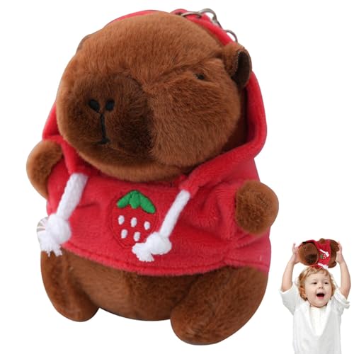 Süßer Capibara-Plüsch-Schlüsselanhänger, Capybara-Plüsch-Schlüsselanhänger, Plüschtier-Schlüsselanhänger, Plüschtiere, Puppenanhänger, Tierspielzeug, Rucksackzubehör für Mädchen, rot, Consulte la Süßer Capibara-Plüsch-Schlüsselanhänger, Capybara-Plüsch-Schlüsselanhänger, Plüschtier-Schlüsselanhänger, Plüschtiere, Puppenanhänger, Tierspielzeug, Rucksackzubehör für Mädchen, rot, Consulte la von GEDOX
