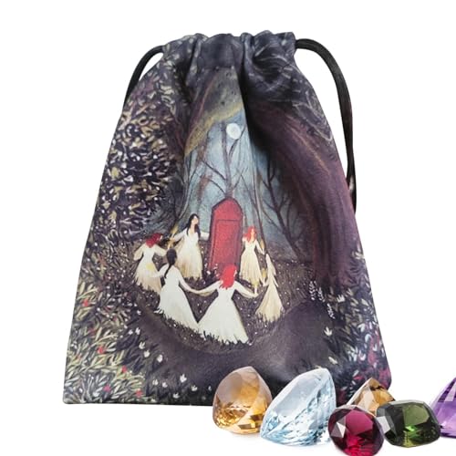 Tarotkartenetui | Leichte Tarotkartenaufbewahrungstasche, neuartige Aufbewahrungstasche für Tarotkarten und Würfel, bestickte Tarot-Tasche für Brettspiele für Enthusiasten von GEDOX