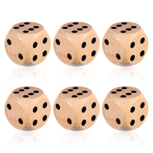 GEEHUA 6 Stück 30mm Würfel Groß Holzwürfel, Spielwürfel Kniffel Würfelspiel Würfel Große Würfel Holz Set Natur Holz Würfelspiel Kniffel Holzwürfel for Unterricht BrettspieleKartenspiel Partyspiele GEEHUA 6 Stück 30mm Würfel Groß Holzwürfel, Spielwürfel Kniffel Würfelspiel Würfel Große Würfel Holz Set Natur Holz Würfelspiel Kniffel Holzwürfel for Unterricht BrettspieleKartenspiel Partyspiele von GEEHUA