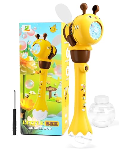 Seifenblasenmaschine Seifenblasen Stab Kinder, Electric Biene Bubble Machine Stick mit Seifenblasenlösung, Seifenblasenpistole Seifenblasenspielzeug für Kinder Geburtstag Hochzeit Party Seifenblasenmaschine Seifenblasen Stab Kinder, Electric Biene Bubble Machine Stick mit Seifenblasenlösung, Seifenblasenpistole Seifenblasenspielzeug für Kinder Geburtstag Hochzeit Party von GEEKEO