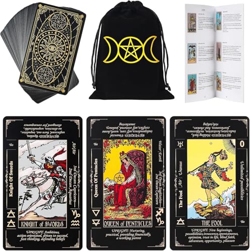 GEELBS Tarotkarten Deck mit Führerbuch Leinen Tragetasche.78 Klassische Original Tarotkarten für Fortune Telling Ideal für Anfänger bis Experten, mit Bedeutungen enthalten GEELBS Tarotkarten Deck mit Führerbuch Leinen Tragetasche.78 Klassische Original Tarotkarten für Fortune Telling Ideal für Anfänger bis Experten, mit Bedeutungen enthalten von GEELBS