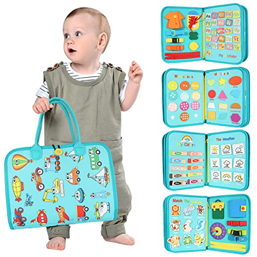 GEERAY Busy Board Montessori Toys for 1 Years Toddlers,Felt Activity Board Motor Skills Toy Activity Board Learning Toys for Boys Girls von GEERAY