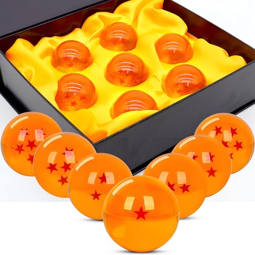 7 Stück Dragon Balls, 1 bis 7 Sterne, 4.3cm Kristallkugeln, Dragon Bälle mit Geschenkbox, für Cosplay-Party, Halloween Weihnachten Urlaub und Geburtstag Heimdekoration, als Geschenk für Kinder 7 Stück Dragon Balls, 1 bis 7 Sterne, 4.3cm Kristallkugeln, Dragon Bälle mit Geschenkbox, für Cosplay-Party, Halloween Weihnachten Urlaub und Geburtstag Heimdekoration, als Geschenk für Kinder von GEERDAN