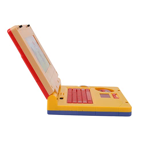 GEERYZHE Kleinkind Laptop, LED -Musik Lernen Computer Spielzeug Computer Laptop Elektronische Kognitive Entwicklung Simulation Spielzeug (Gelbe einziehbare Maus) von GEERYZHE