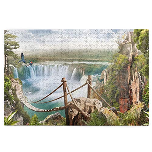 Wasserfall Natur Puzzle, 1000 Teile, 75,4 x 50,3 cm - Puzzle - dicke, stabile Teile, anspruchsvolle Familienaktivität, tolle Geschenkidee Wasserfall Natur Puzzle, 1000 Teile, 75,4 x 50,3 cm - Puzzle - dicke, stabile Teile, anspruchsvolle Familienaktivität, tolle Geschenkidee von GEHIYPA