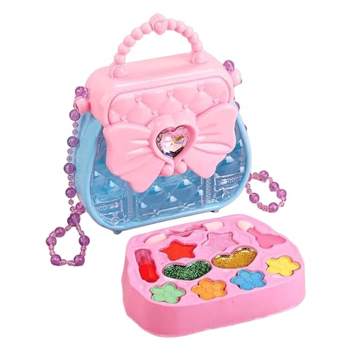 Spielkosmetikset für Mädchen, Attrappe für Kinder: Nachgeahmtes Schminkspielset mit Kosmetiktasche, Spiel-Schminkset für Kleinkinder und kleine Mädchen ab 3 Jahren (Keine echte Kosmetik) von GELGLOCK