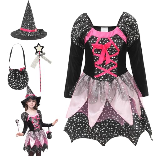 GEMVIE Costume di Halloween Carnevale Bambina Ragazza Vampira Strega Cosplay Bambina(10-12 anni) von GEMVIE