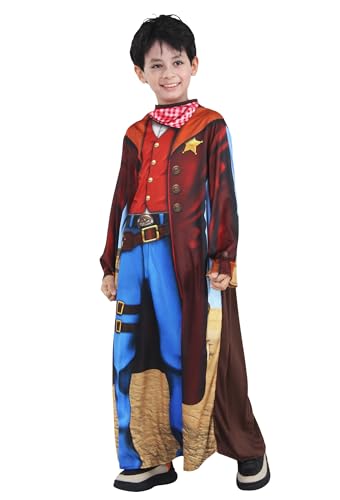 GEMVIE Stilvolles Halloween Cosplay Verkleidung für Jungen - Cowboy Kostüm für Abenteurer M von GEMVIE