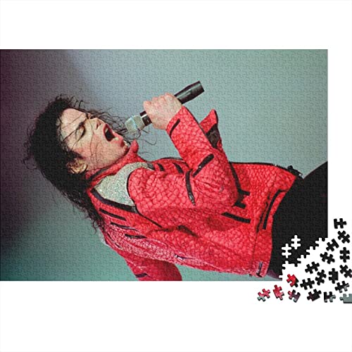 Michael Jackson Puzzle,1000 Teile Puzzle Musik Sänger,Erwachsene Kinder Puzzlespiel,Weihnachts-/Neujahrsgeschenk,Puzzle-Spielzeug Für Dekorative Malerei 1000pcs (75x50cm) von GENBAK