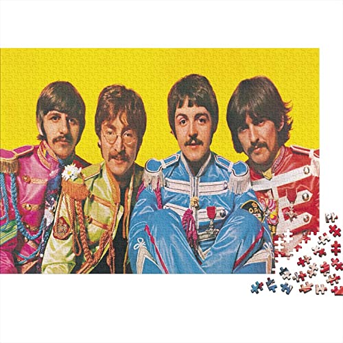 The Beatles Puzzles 1000 Stück Rockband Musik Puzzles Für Erwachsene Kinder Lernen Lernspielzeug Weihnachten Geburtstag Geschenke 1000pcs (75x50cm) von GENBAK