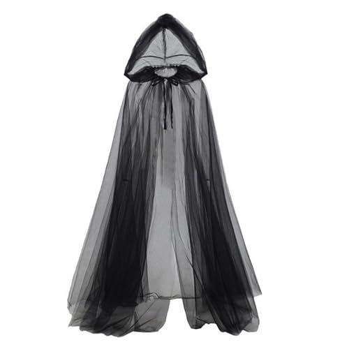 GENEMEN Netz-Umhang für Männer und Frauen, Kapuzenumhang, Spuk-Horrible Wizard, Erwachsene, Cosplay, Halloween, Schwarz GENEMEN Netz-Umhang für Männer und Frauen, Kapuzenumhang, Spuk-Horrible Wizard, Erwachsene, Cosplay, Halloween, Schwarz von GENEMEN