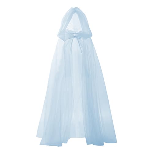 GENEMEN Netzumhang für Herren und Damen, Kapuzenumhang, Spuk, schrecklicher Zauberer, Erwachsene, Cosplay, Halloween, Himmelblau GENEMEN Netzumhang für Herren und Damen, Kapuzenumhang, Spuk, schrecklicher Zauberer, Erwachsene, Cosplay, Halloween, Himmelblau von GENEMEN
