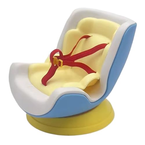Mini Doll Autositz, Puppenautositz | Ausgestopfter Puppensitz für Auto | Realistische Desktop -Ornament, Auto -Vent -Clip -Mini -Spielzeugauto -Autositz für Bücherregaler von GENERIC