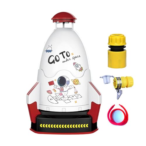Raketenstartspielzeug | Eva-Weltraumraketensprinkler | Outdoor-Raketen-Wasserdruck-Lift-Sprinkler-Spielzeug | Verstellbarer Wassersprinkler mit Weltraummotiv für Kinder, Mädchen und Jungen von GENERIC