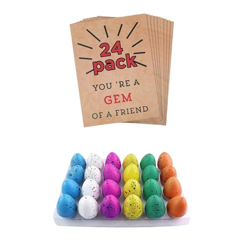 GENERISCH Lustige Dinosaurier-Eier Valentinstagskarten – 24 Stück -Austauschkarten für Schulklassen, Partys &, für Mädchen & Jungen (One Size) von GENERISCH