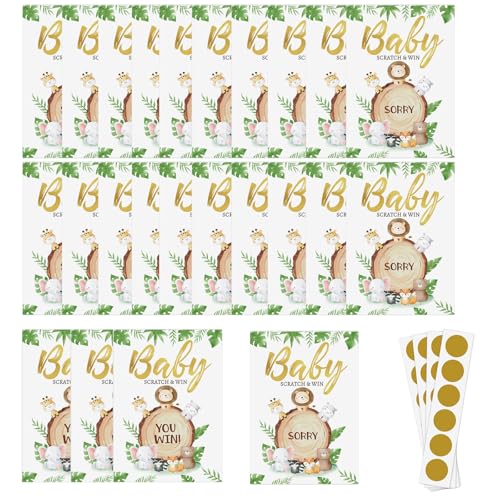 GENGENER 24 Stück Babypartys Spielkarten Rubbellotterien Tickets spannende Tombola-Karten lustige Partys Eisbrechende Aktivität GENGENER 24 Stück Babypartys Spielkarten Rubbellotterien Tickets spannende Tombola-Karten lustige Partys Eisbrechende Aktivität von GENGENER