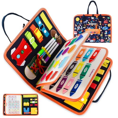 GENHH Montessori Busy Board Spielzeug, 5-lagiges Spielzeug für Kleinkinder, Filz-Aktivitätsbrett, Motorikspielzeug, Lernspielzeug für Babys, 1 2 3 4 Jahre alte Kleinkinder,Motorikspielzeug GENHH Montessori Busy Board Spielzeug, 5-lagiges Spielzeug für Kleinkinder, Filz-Aktivitätsbrett, Motorikspielzeug, Lernspielzeug für Babys, 1 2 3 4 Jahre alte Kleinkinder,Motorikspielzeug von GENHH