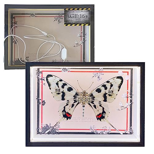 GENRICH 3D Metall Puzzle Mechanische Schmetterling Modell Kits mit Rahmen, DIY Montage Steampunk Schmetterling Handwerk Spielzeug für Erwachsene Kinder, 150 Teile von GENRICH