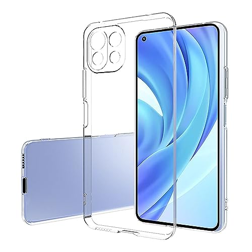 GENTAW Transparente Hülle für Xiaomi 11 Lite (5G) NE, Nicht Vergilbend, Dünne Hülle, Stoßfest, Kratzfest, Durchsichtige Weiche TPU Silikon Backcover Transparent von GENTAW