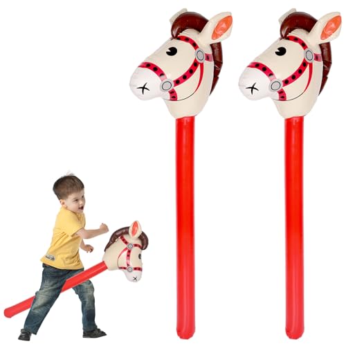 2 Stück Rot Hobby Horse Pferde Steckenpferd Kinder Hobbyhorse Stockpferd Steckenpferde Aufblasbar Steckpferd Pferdespielzeug Pferdekopf Aufblasbares Stick Hobby Horsing Pferd Pony Stab für Kinde 2 Stück Rot Hobby Horse Pferde Steckenpferd Kinder Hobbyhorse Stockpferd Steckenpferde Aufblasbar Steckpferd Pferdespielzeug Pferdekopf Aufblasbares Stick Hobby Horsing Pferd Pony Stab für Kinde von GENZYRE