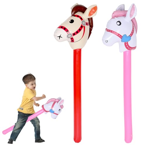 GENZYRE 2 Stück Hobby Horse Pferde Steckenpferd Kinder Hobbyhorse Stockpferd Steckenpferde Aufblasbar Steckpferd Pferdespielzeug Pferdekopf Aufblasbares Stick Hobby Horsing Pferd Pony Stab für Kinde GENZYRE 2 Stück Hobby Horse Pferde Steckenpferd Kinder Hobbyhorse Stockpferd Steckenpferde Aufblasbar Steckpferd Pferdespielzeug Pferdekopf Aufblasbares Stick Hobby Horsing Pferd Pony Stab für Kinde von GENZYRE