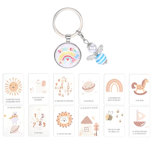 GENZYRE Einschulung Geschenk Mutmacher Kinder Schlüsselanhänger Schulkind Einschulungsgeschenke Füllung Schultüte Füllung Karte Glücksbringer Schulanfang Mädchen Geschenk Einschulung Mädchen Jungen GENZYRE Einschulung Geschenk Mutmacher Kinder Schlüsselanhänger Schulkind Einschulungsgeschenke Füllung Schultüte Füllung Karte Glücksbringer Schulanfang Mädchen Geschenk Einschulung Mädchen Jungen von GENZYRE