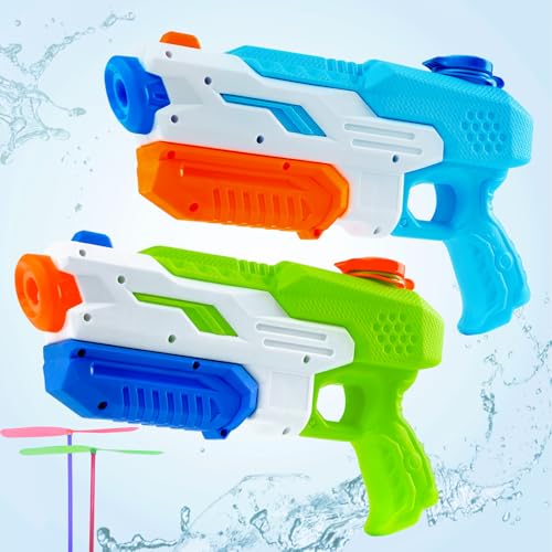 GEPROSMA 2 Pack Wasserpistole Kinder 3-15 & Erwachsene,Wasserpistole groß 33CM,Wasserspritzpistole große reichweite 10M,Spritzpistole Water Gun großer Tank,Sommer Pool Spielzeug von GEPROSMA