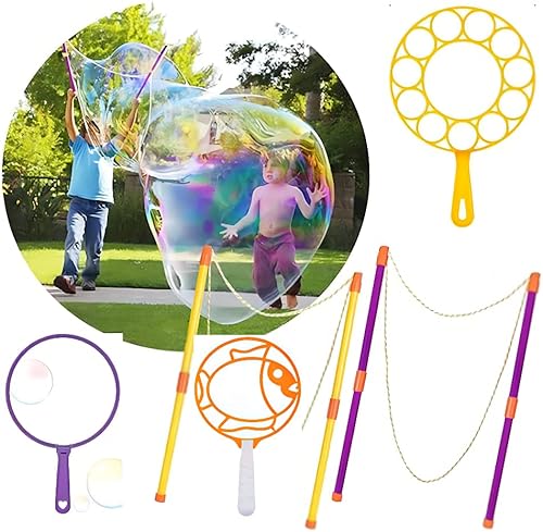 Riesen Seifenblasen Set Kinder,Riesenseifenblasen,6 StüCk GroßE SeifenblasenstäBe,Seifenblasenmaschinen mit Tablett und Seifenblasen Blasringe,Seifenblasen Stab füR Garten Spielzeug Kinder DraußEn Riesen Seifenblasen Set Kinder,Riesenseifenblasen,6 StüCk GroßE SeifenblasenstäBe,Seifenblasenmaschinen mit Tablett und Seifenblasen Blasringe,Seifenblasen Stab füR Garten Spielzeug Kinder DraußEn von GEPROSMA