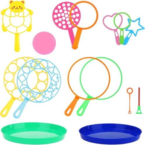 Seifenblasenmaschine Seifenblasen groß Set Kinder,10 pcs Riesenseifenblasen, Riesen Seifenblasen Stab Gross Ring, Outdoor Spiele für Kinder mädchen Gartenspielzeug draußen Seifenblasenmaschine Seifenblasen groß Set Kinder,10 pcs Riesenseifenblasen, Riesen Seifenblasen Stab Gross Ring, Outdoor Spiele für Kinder mädchen Gartenspielzeug draußen von GEPROSMA