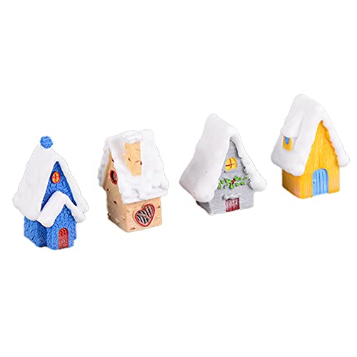 GERALD Miniatur Haus MöBel Puppen Haus Weihnachten LED Haus SchmüCken Licht mit Harz Dekoration Weihnachten Geschenke von GERALD