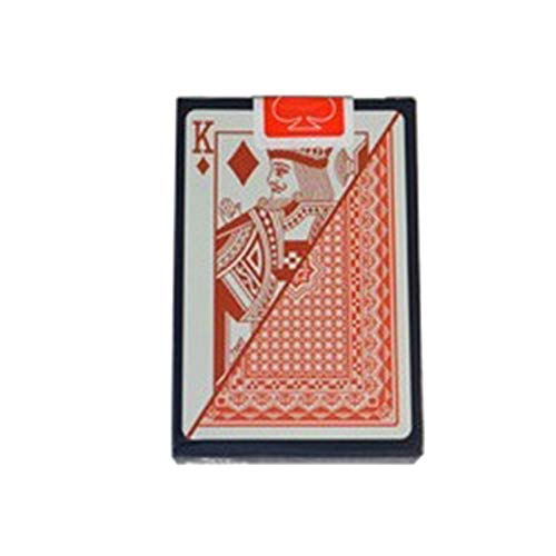 GERALD Multiplayer Spiel Karte Kreativ Box Verpackt wasserdichte Spiel Karten Kunststoff Dauerhaft Poker Zauber Tricks Werkzeug, Rot von GERALD