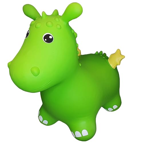 GERARDO'S Toys Jumpy Hüpftier Grüner Drache - Hüpftiere ab 1 Jahr und ab 2 Jahre - Aufblasbare Tiere Spielzeug Draussen oder Drinnen für Kleinkinder ab 12 Monaten…… von GERARDO'S