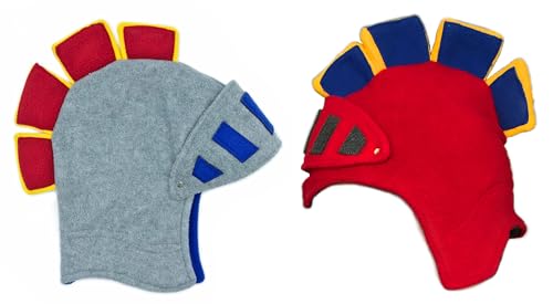 GERILEO Pack von 2 Mittelalter Ritterhelmen aus Filz Spielzeug für Kinder - Jungen und Mädchen - Für Karneval, Kinderkostüm, Kostümzubehör, Fasching, Geschenk, Spiel, Halloween, Verkleidung GERILEO Pack von 2 Mittelalter Ritterhelmen aus Filz Spielzeug für Kinder - Jungen und Mädchen - Für Karneval, Kinderkostüm, Kostümzubehör, Fasching, Geschenk, Spiel, Halloween, Verkleidung von GERILEO