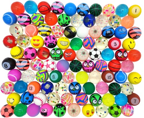 GERILEO Pack 25/50/100 Kleine Flummi Springball Gummibälle für Kinder 32 mm - Bouncing Balls - Spiel für Kinder - Für Geschenktüten, Piñata-Füllung, Kinderparty, Geburtstage (100 Bälle) von GERILEO