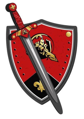 Ritter Schwert und Schild aus EVA-Schaum, Handgefertigtes - Spielzeug für Jungen, Mädchen, Kinder - Ergänzung für Spiele, Imitationsspiele, Kostüme, Mittelalter, Krieger, Mottoparty (Klassisches Rot) Ritter Schwert und Schild aus EVA-Schaum, Handgefertigtes - Spielzeug für Jungen, Mädchen, Kinder - Ergänzung für Spiele, Imitationsspiele, Kostüme, Mittelalter, Krieger, Mottoparty (Klassisches Rot) von GERILEO