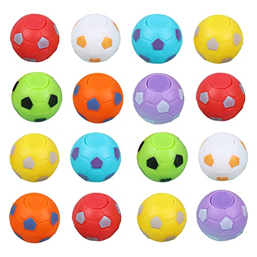 16 Stück Stressball Fingerspitzen Spielzeug Mini Fußball Spinner Stress Sportball Relief Toys, Sensorisches Spinnendes Spielzeug, Drehbare Stressbälle Spiel für Kinder und Erwachsene (16 Stück) von GERUI