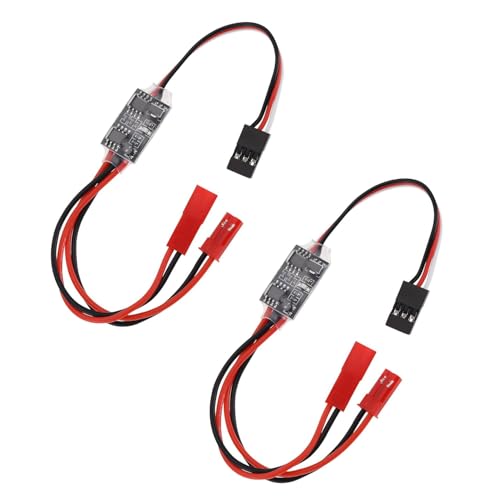 GERUI 2 Stück 20 A Hochstrom-Fernbedienungs-Elektronikschalter 3–30 V RC ferngesteuertes AUX EIN/Aus Schalterrelais für RC Auto LKW Boot LED Licht Drohne von GERUI
