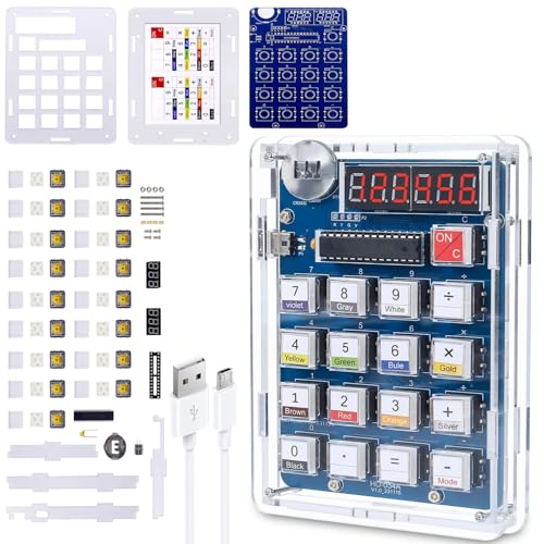 GERUI DIY Lötübungsset, DIY Löt Bausatz Komponenten mit Display, Elektronische Kits für Studenten Lernen und den Täglichen Gebrauch Wissenschaft Bildung Spaß Löten Lernen Set von GERUI