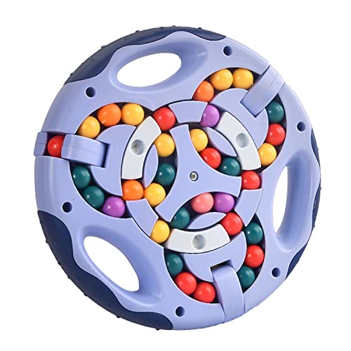 GERUI Rotierender Fingerwürfel Intelligenz Spiele, IQ Game Magic Bean Rotating Cube Spielzeug, Dekompression Puzzle Toys für Kinder Teens Erwachsene - Neueste Angst Linderung Spielzeug (Blau) von GERUI