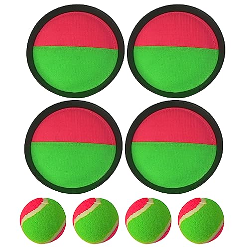 Klettballspiel für Kinder ab 3 4 5 6, Klettballspiel, Klettball Set mit 4 Klett Ball Paddle und 4 Klettball Klettballspiel für Kinder wurf- und Fangspiel Klettball für Party, Garten, Innen und Außen Klettballspiel für Kinder ab 3 4 5 6, Klettballspiel, Klettball Set mit 4 Klett Ball Paddle und 4 Klettball Klettballspiel für Kinder wurf- und Fangspiel Klettball für Party, Garten, Innen und Außen von GERUI